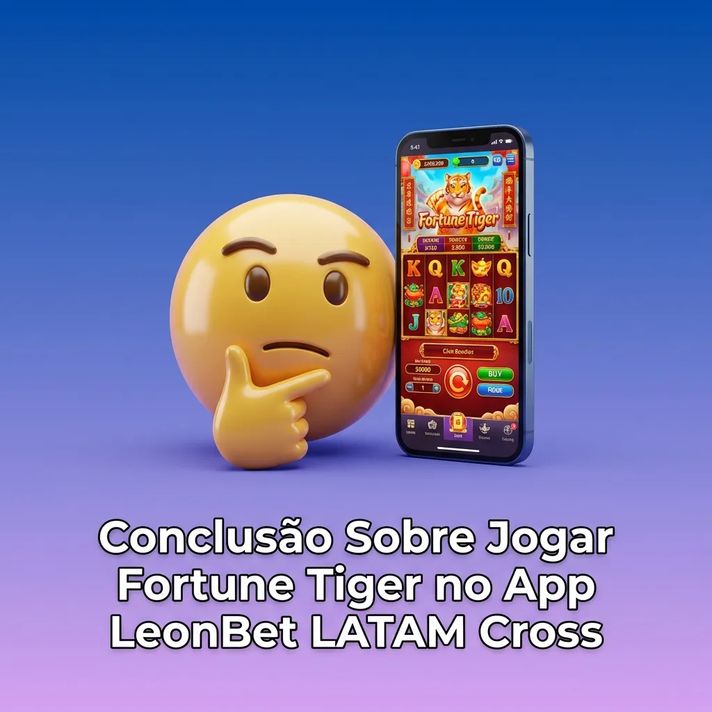 Fortune Tiger game interface on LeonBet LATAM Cross mobile app showing RTP 96.8% and Pix payment options