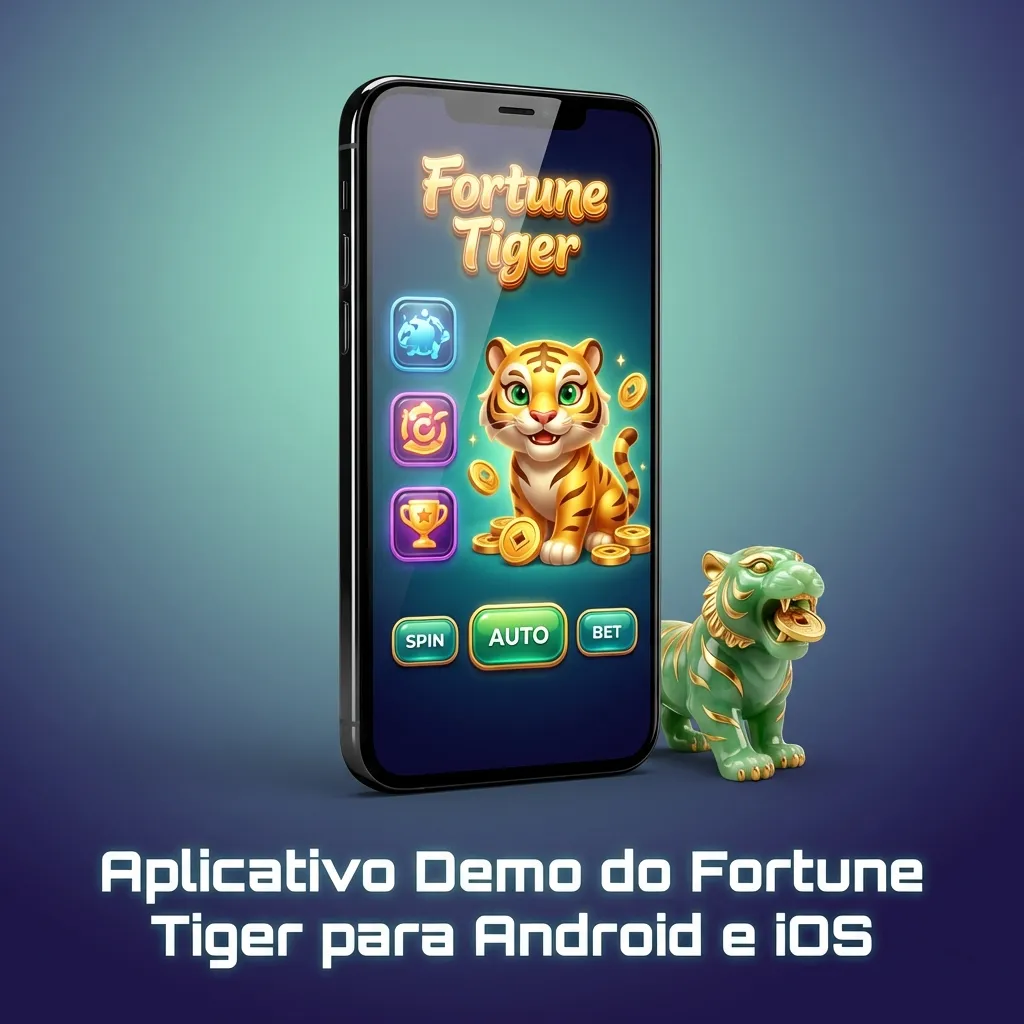 Fortune Tiger demo app interface on mobile device showing slot game access on Android and iOS platforms