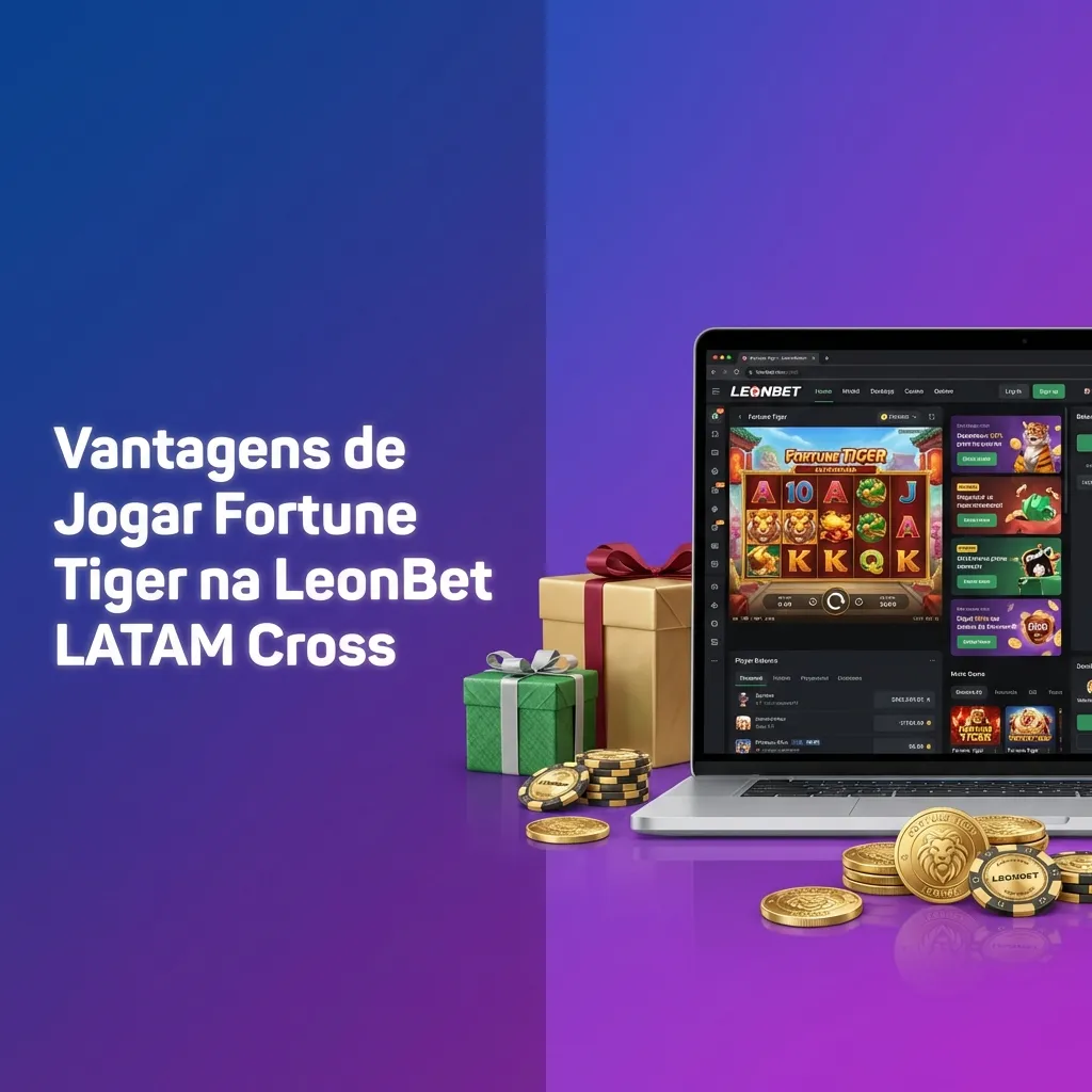 Fortune Tiger game interface on LeonBet LATAM Cross platform showing features like live chat, real-time stats, and Pix deposits